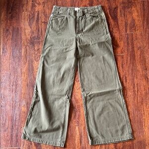 Citizens of Humanity Olive Green Wide-Leg Pants